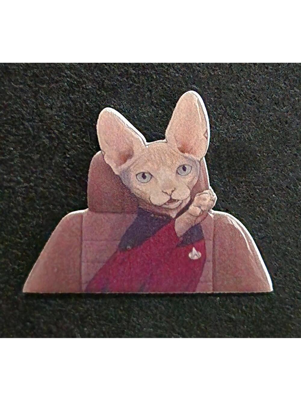 Star Trek cat pin
